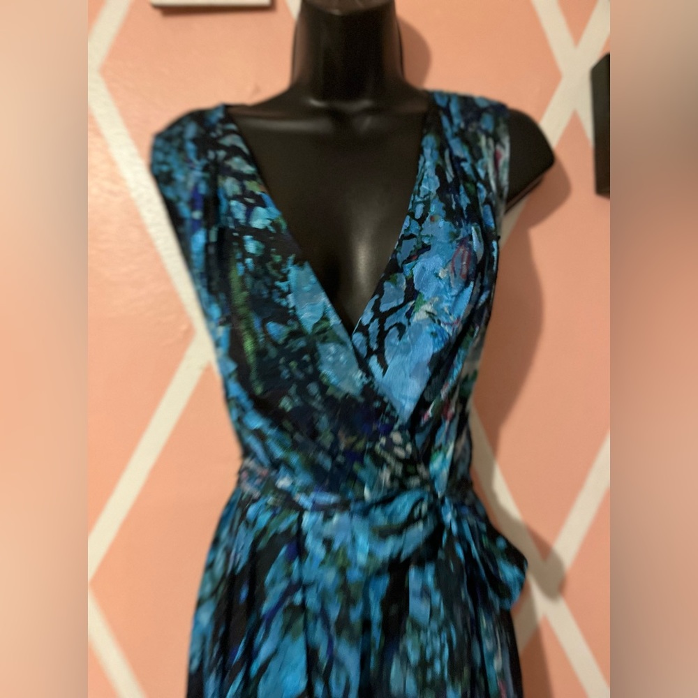 Tahari Jade Animal Wave Color Maxi Dress - Picture 7 of 14